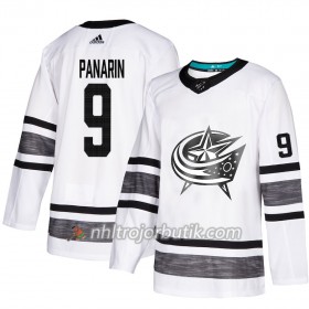 Män Ishockey Columbus Blue Jackets tröja Artemi Panarin 9 Vit 2019 All-Star Adidas Authentic